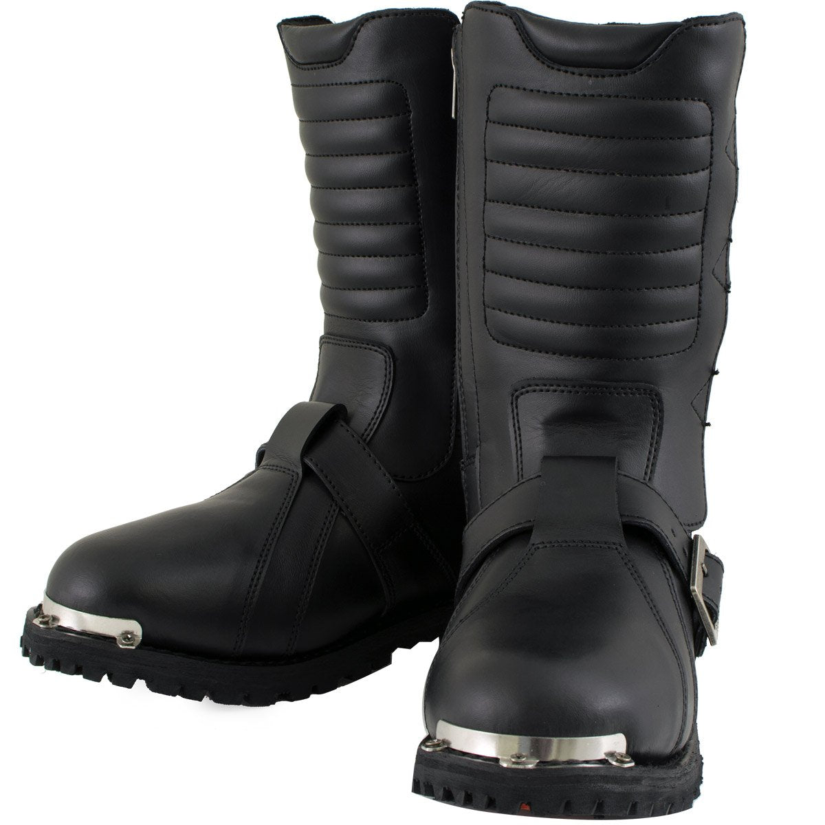 Xelement 1503 Men's Black 'Executioner' Leather Motorcycle Boots