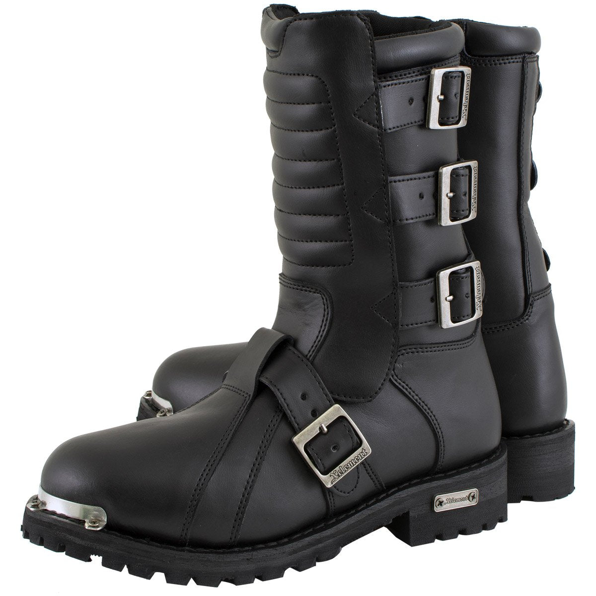 Xelement 1503 Men's Black 'Executioner' Leather Motorcycle Boots