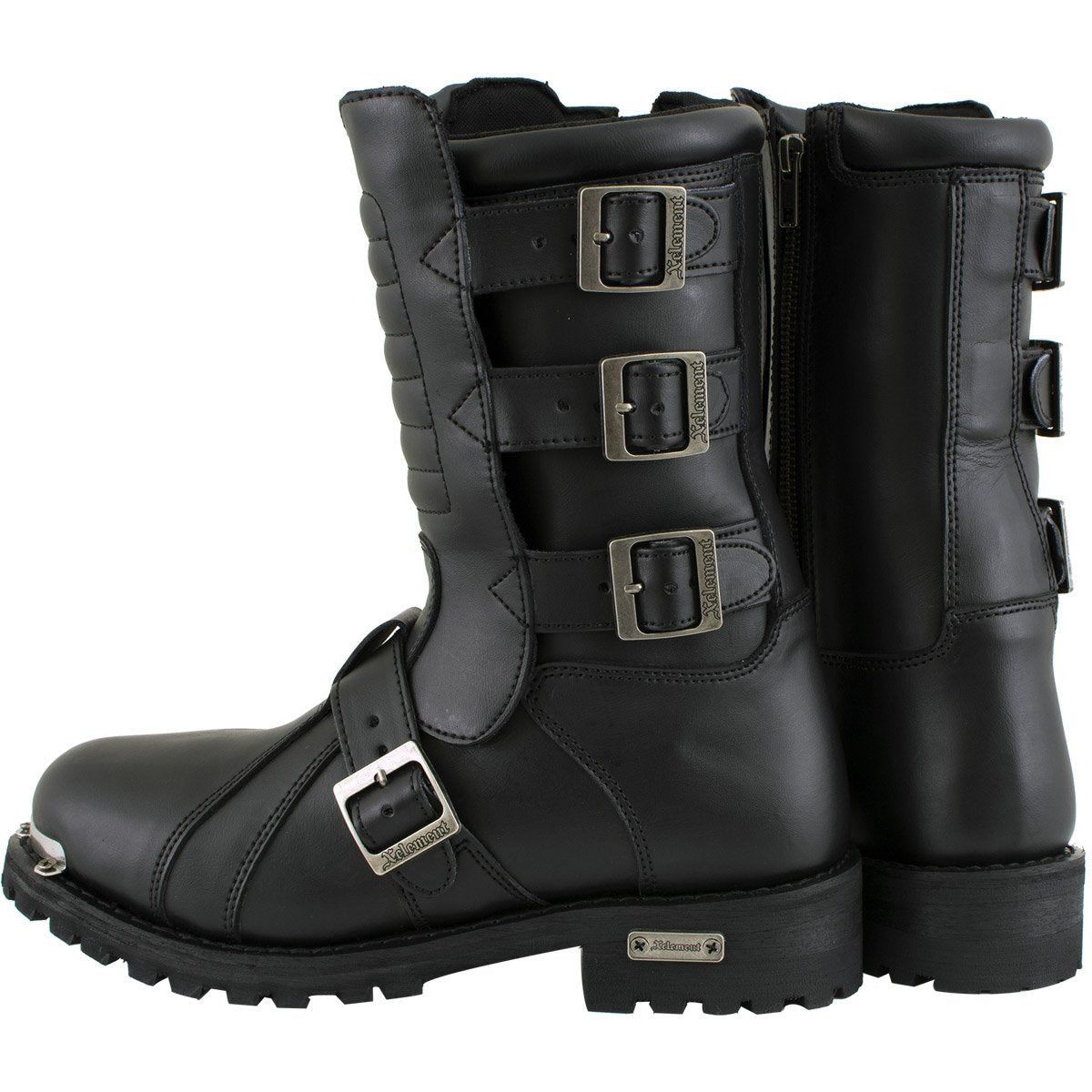 Xelement 1503 Men's Black 'Executioner' Leather Motorcycle Boots