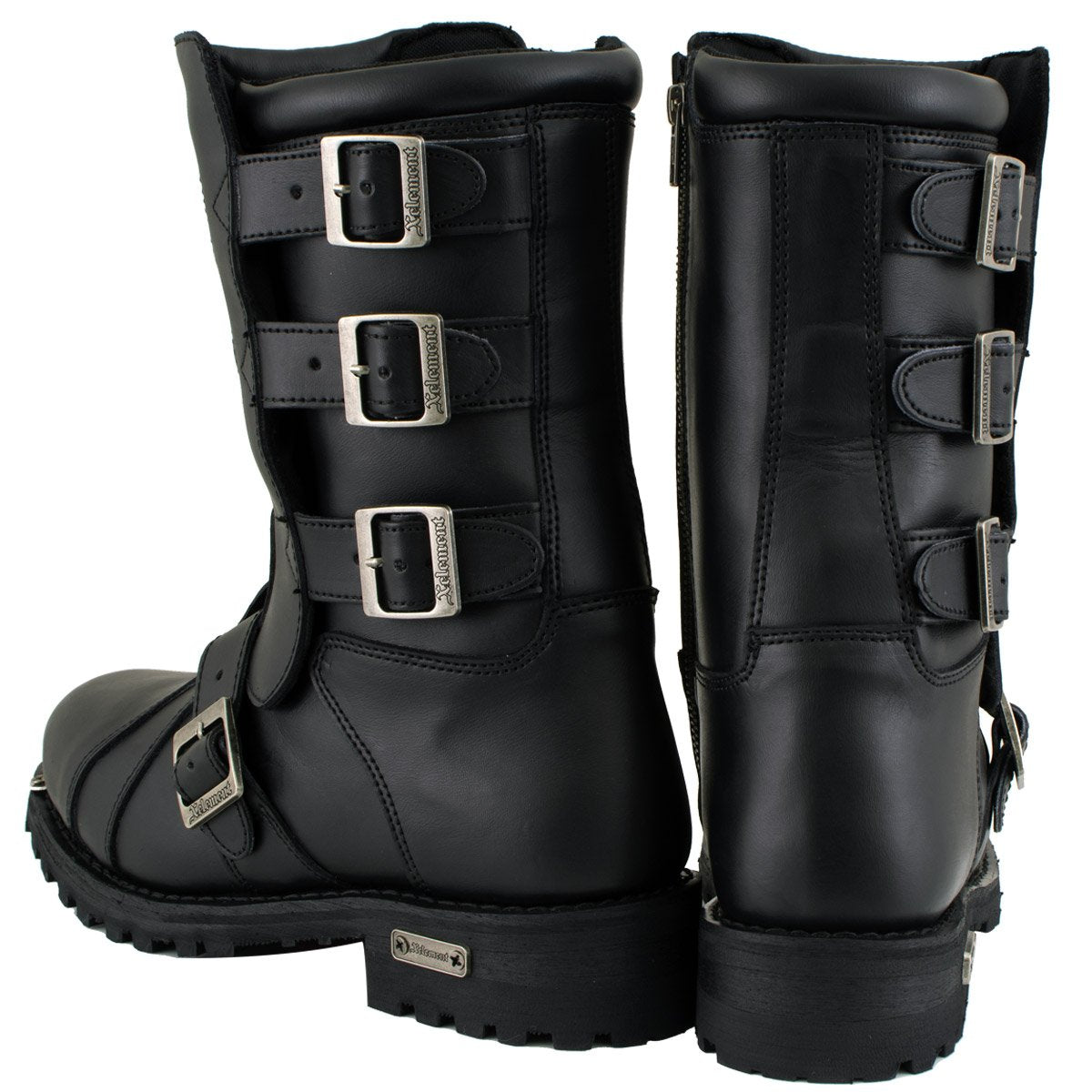 Xelement 1503 Men's Black 'Executioner' Leather Motorcycle Boots