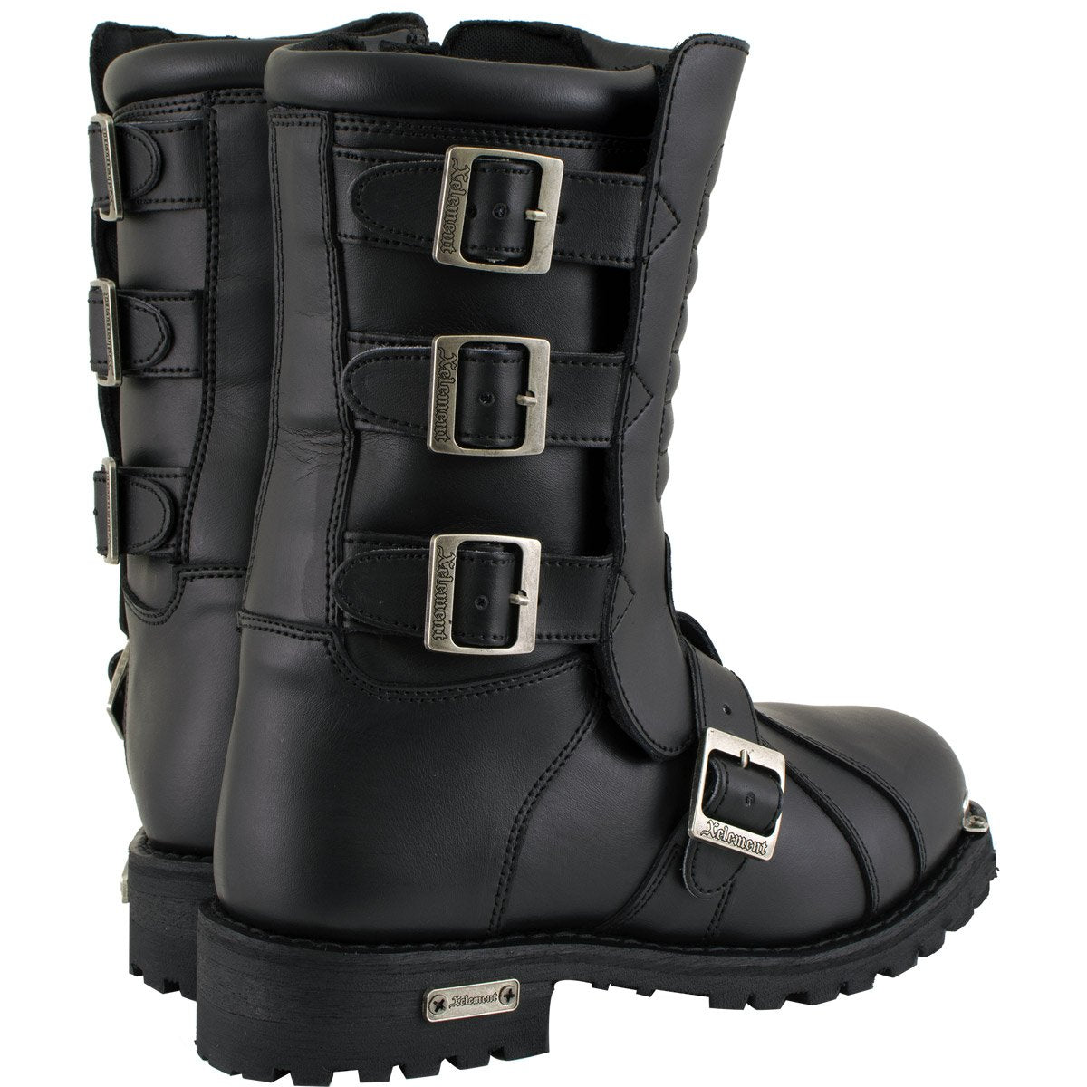 Xelement 1503 Men's Black 'Executioner' Leather Motorcycle Boots