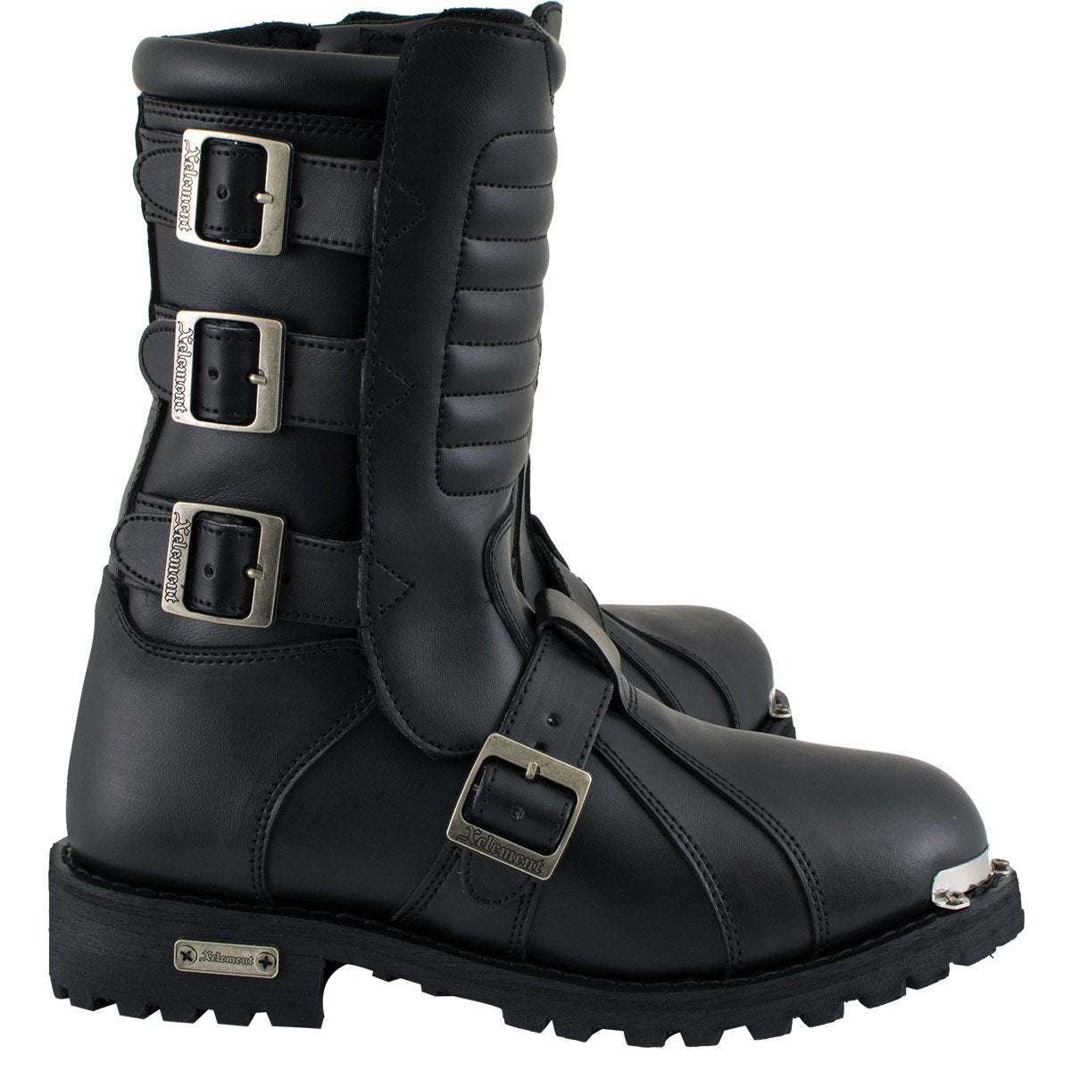 Xelement 1503 Men's Black 'Executioner' Leather Motorcycle Boots