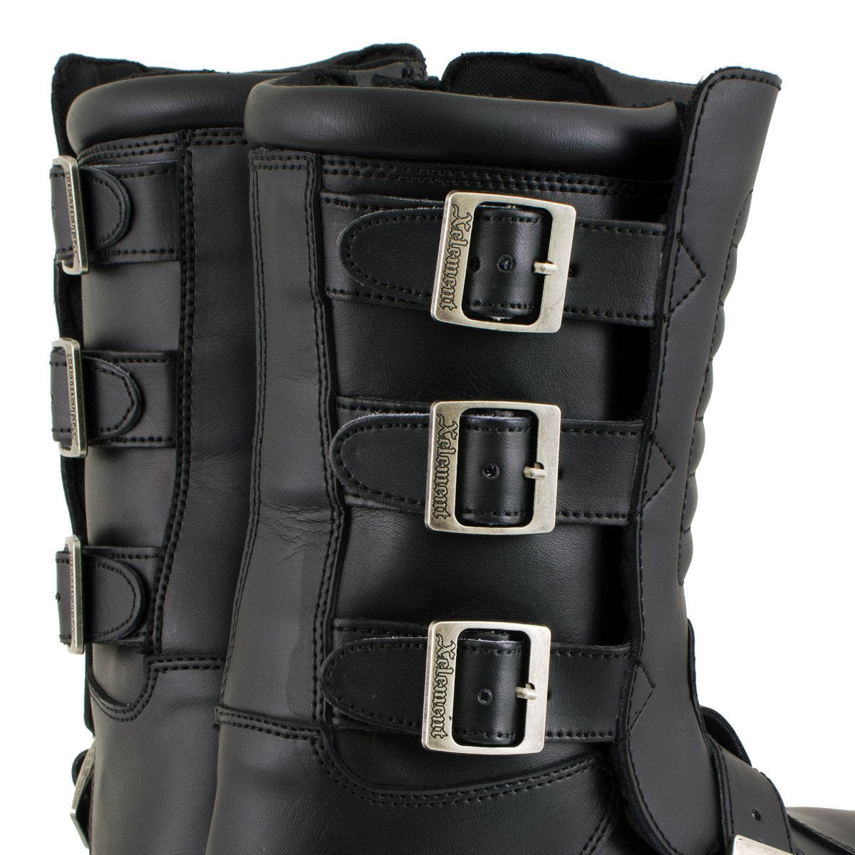 Xelement 1503 Men's Black 'Executioner' Leather Motorcycle Boots