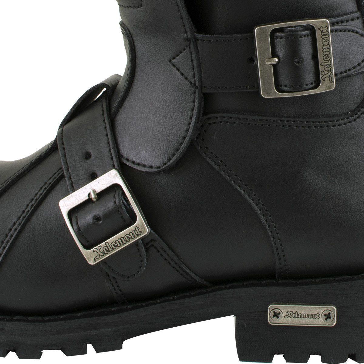 Xelement 1503 Men's Black 'Executioner' Leather Motorcycle Boots