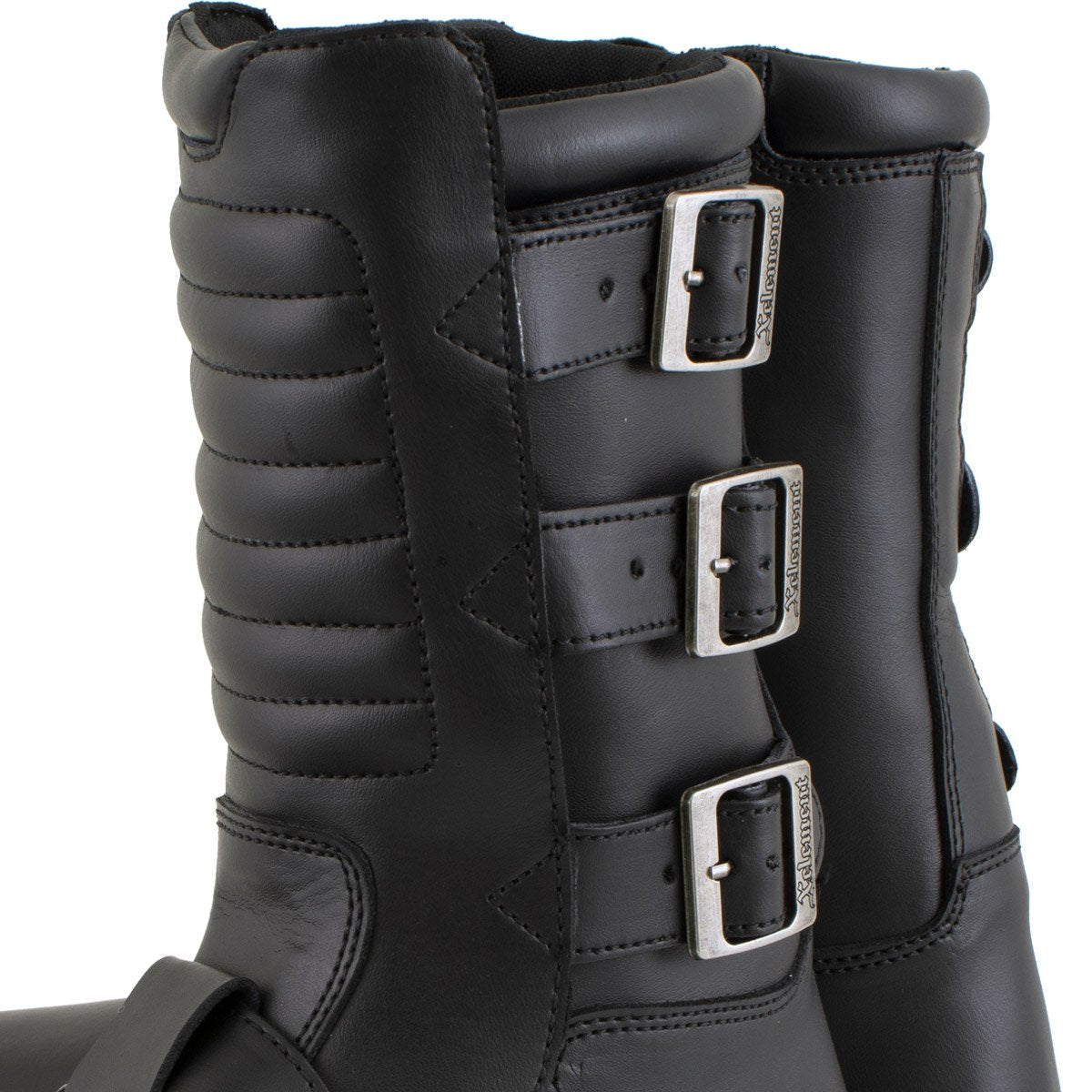 Xelement 1503 Men's Black 'Executioner' Leather Motorcycle Boots