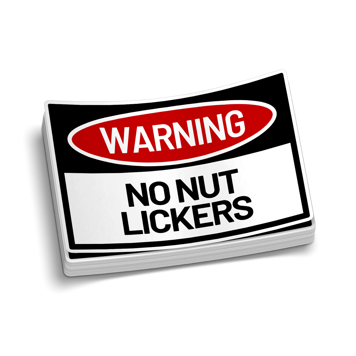 No Nut Lickers Hard Hat Decal