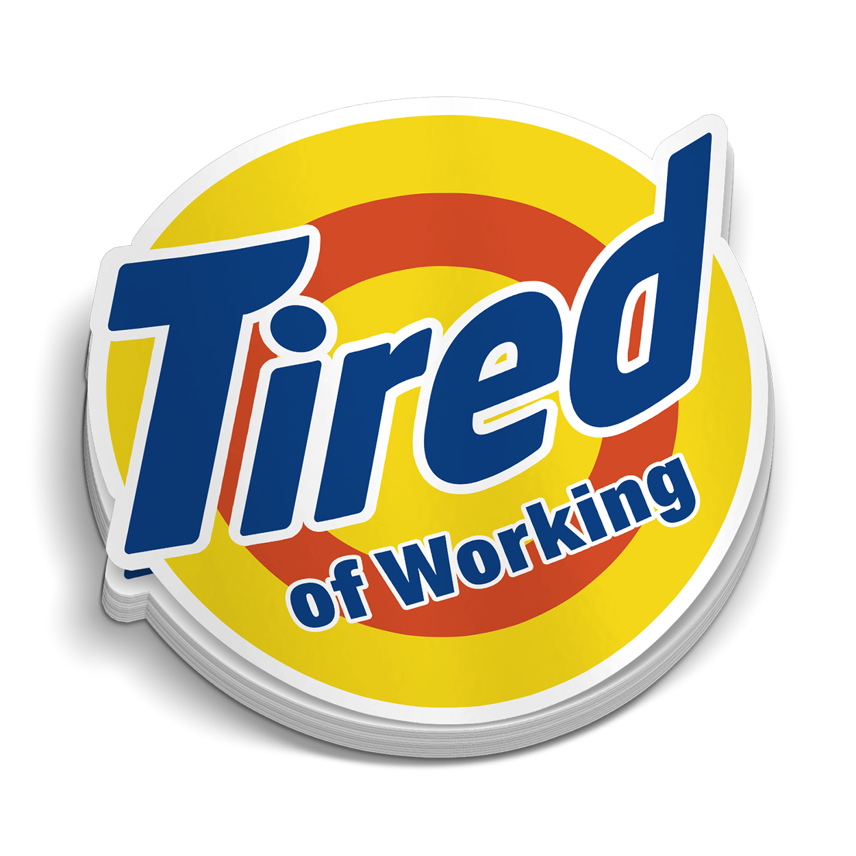 Tired - Hard Hat Decal