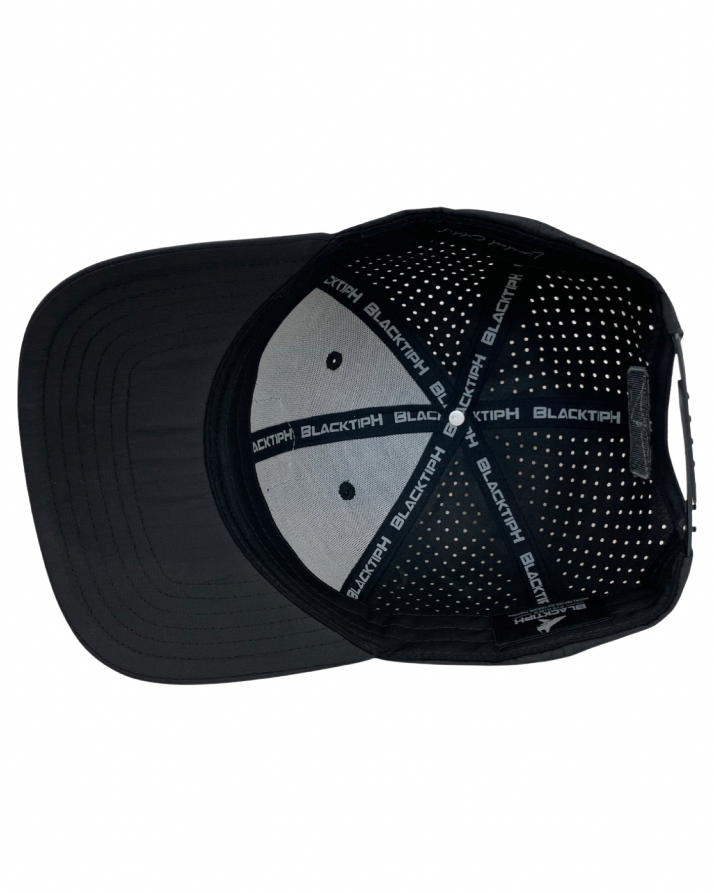 BlacktipH PVC Midnight Black Performance Snapback Hat