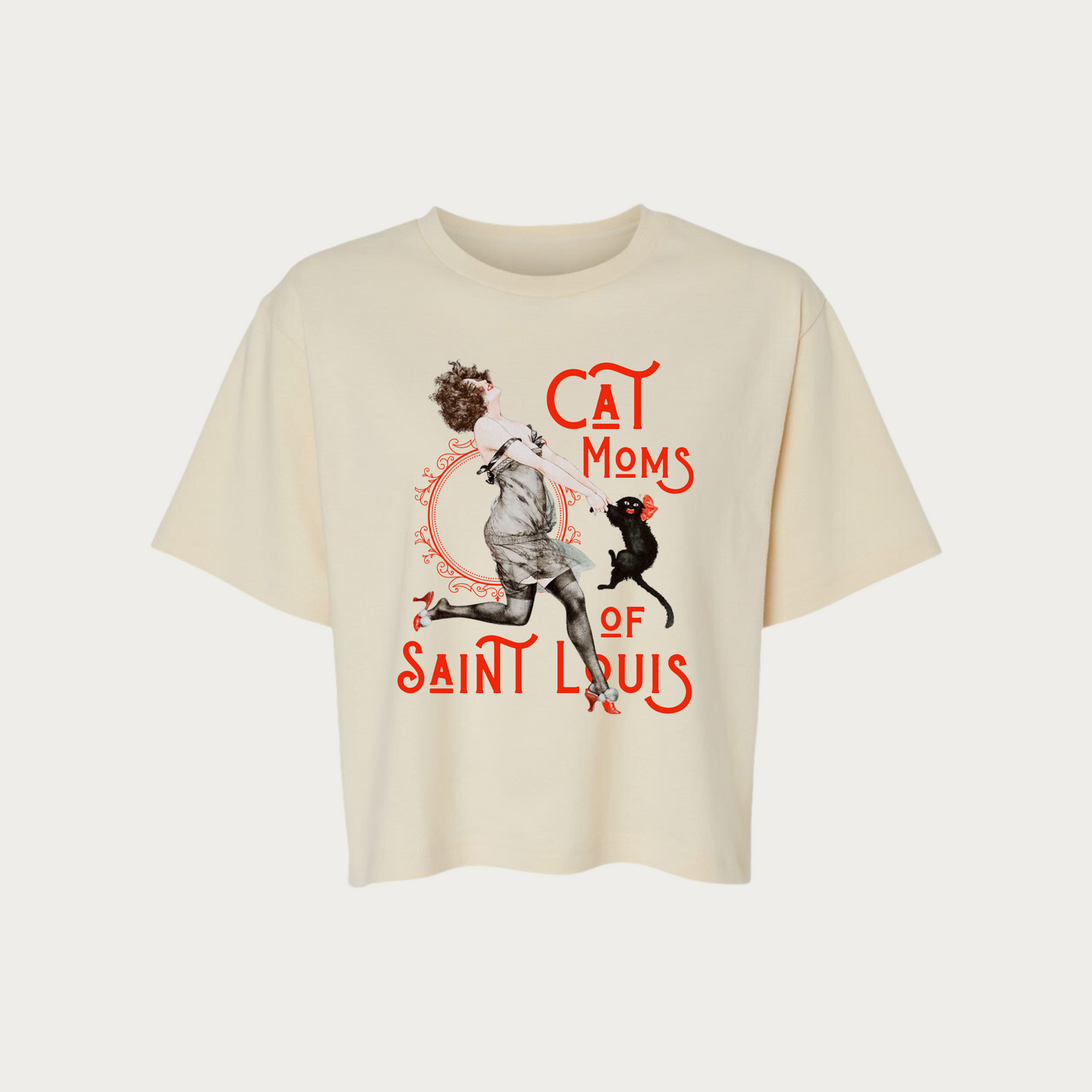 Cat Moms of Saint Louis Women's Jersey Boxy Tee