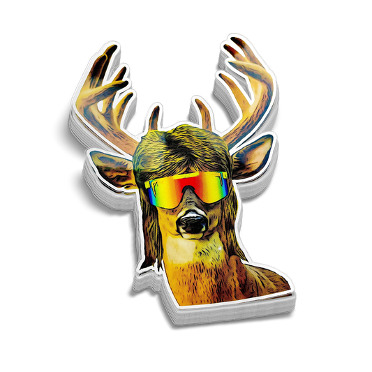 Buck Mullet Hard Hat Decal