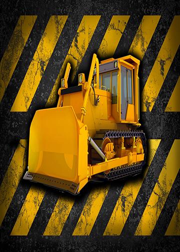 Bulldozer Door Banner