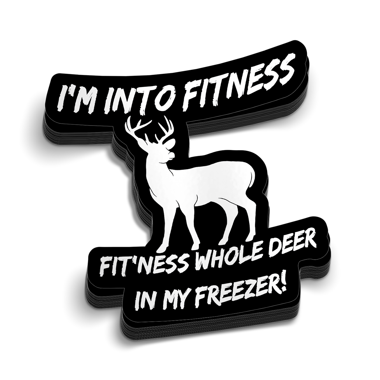 Deer Freezer Hard Hat Decal