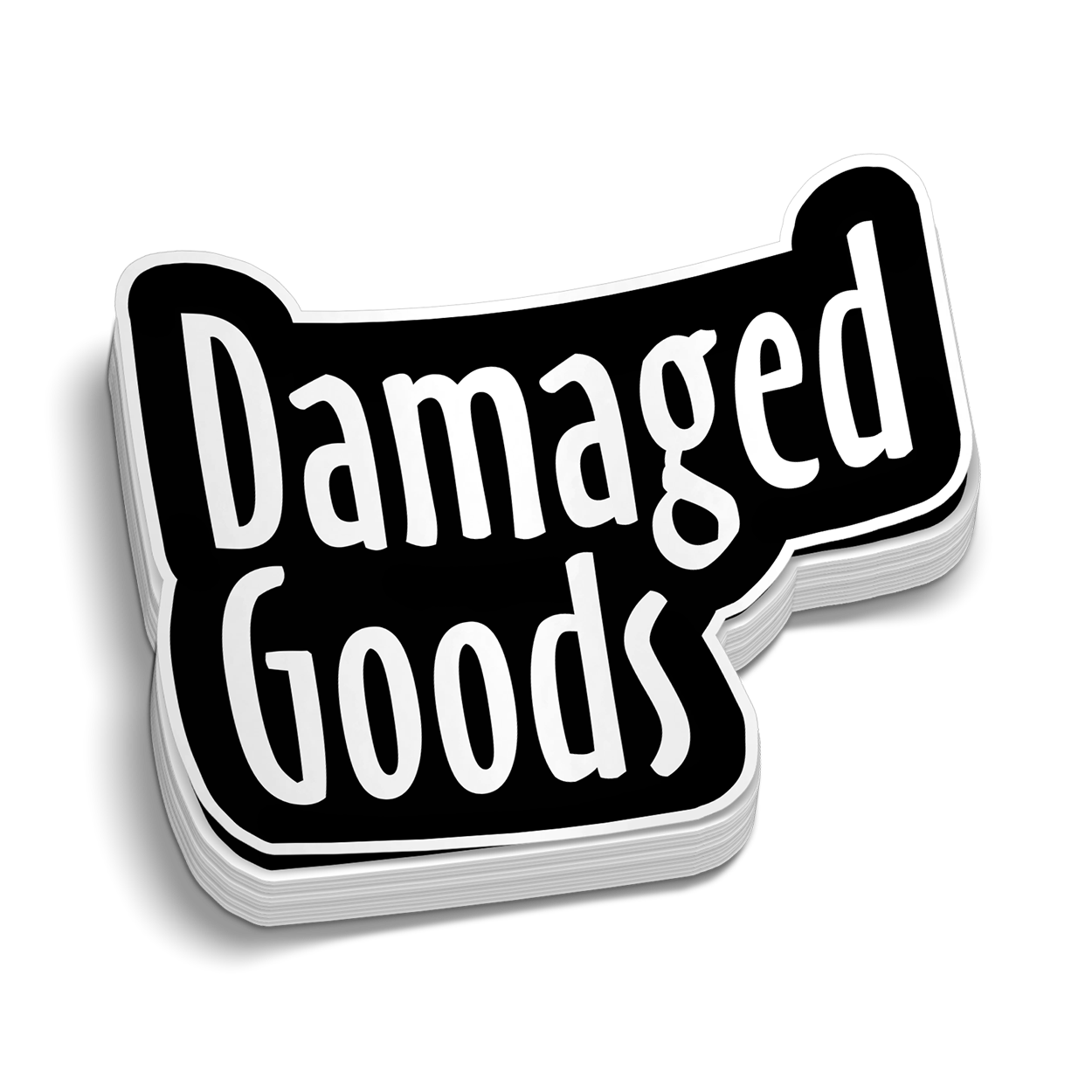 Damaged Goods Hard Hat Decal