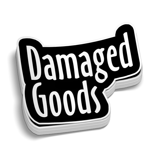 Damaged Goods Hard Hat Decal