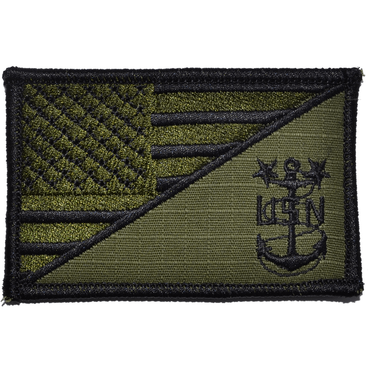 Navy MCPO Master Chief Petty Officer USA Flag - 2.25x3.5 inch Patch