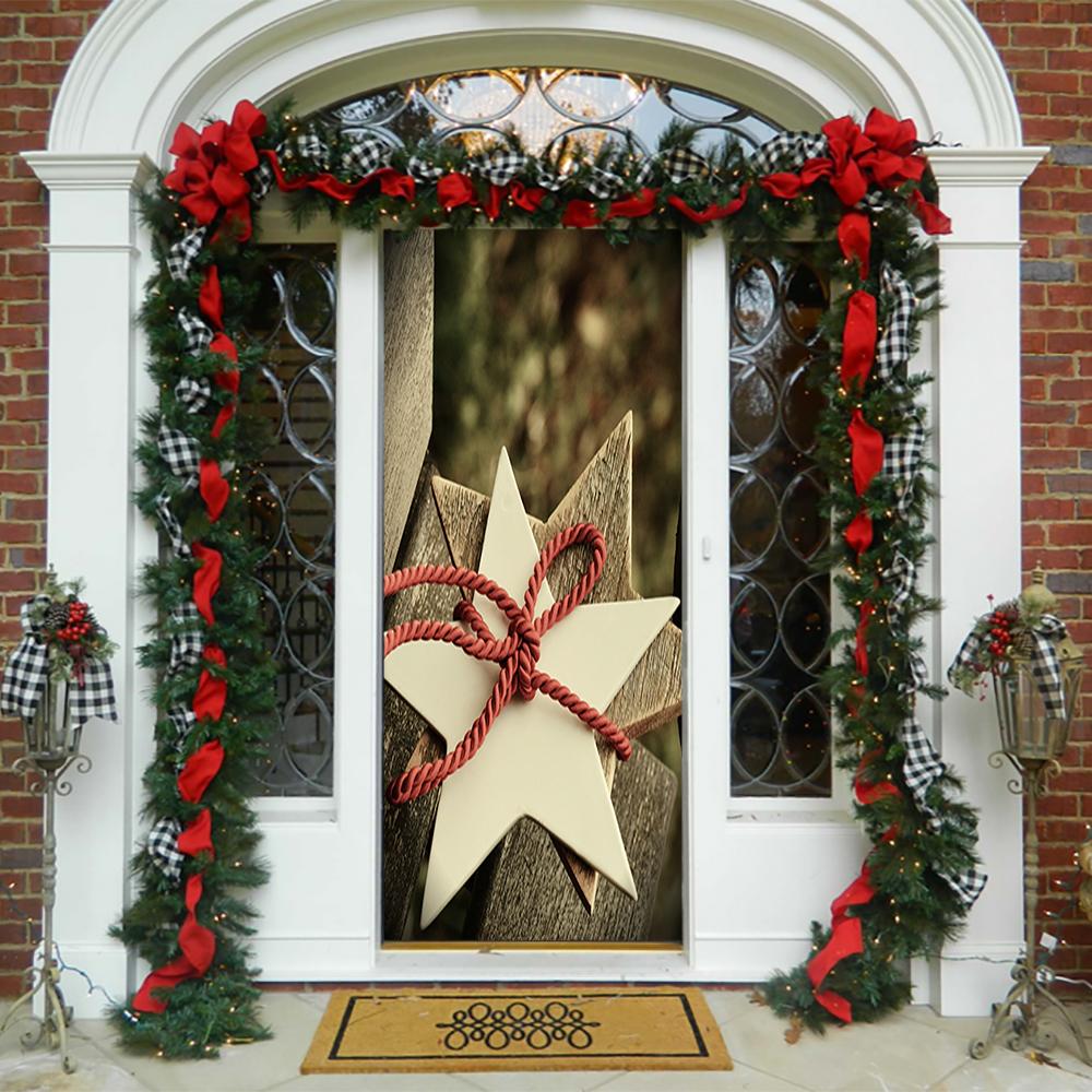 Wrapped Star Door Decor