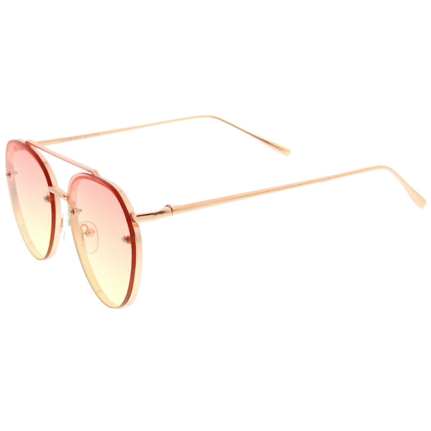 Retro Modern Gradient Flat Lens Aviator Sunglasses A824