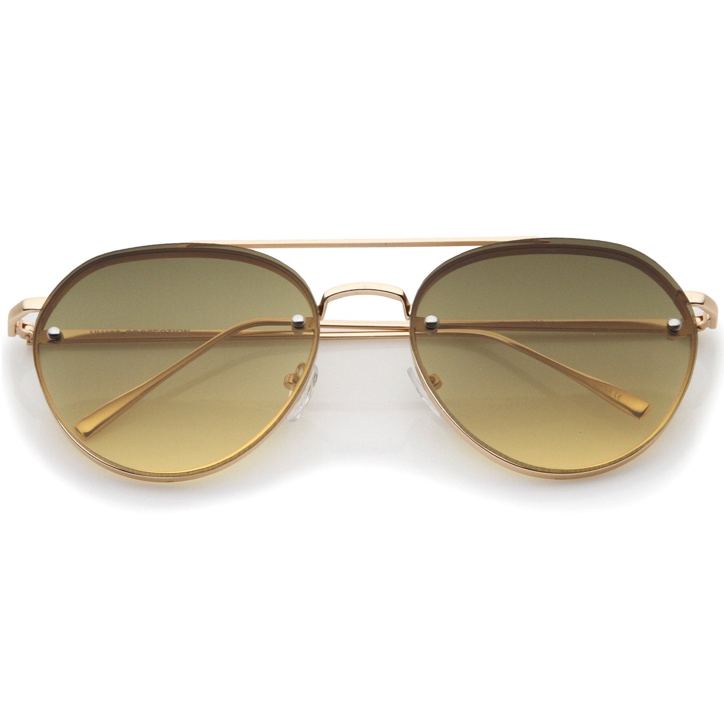 Retro Modern Gradient Flat Lens Aviator Sunglasses A824