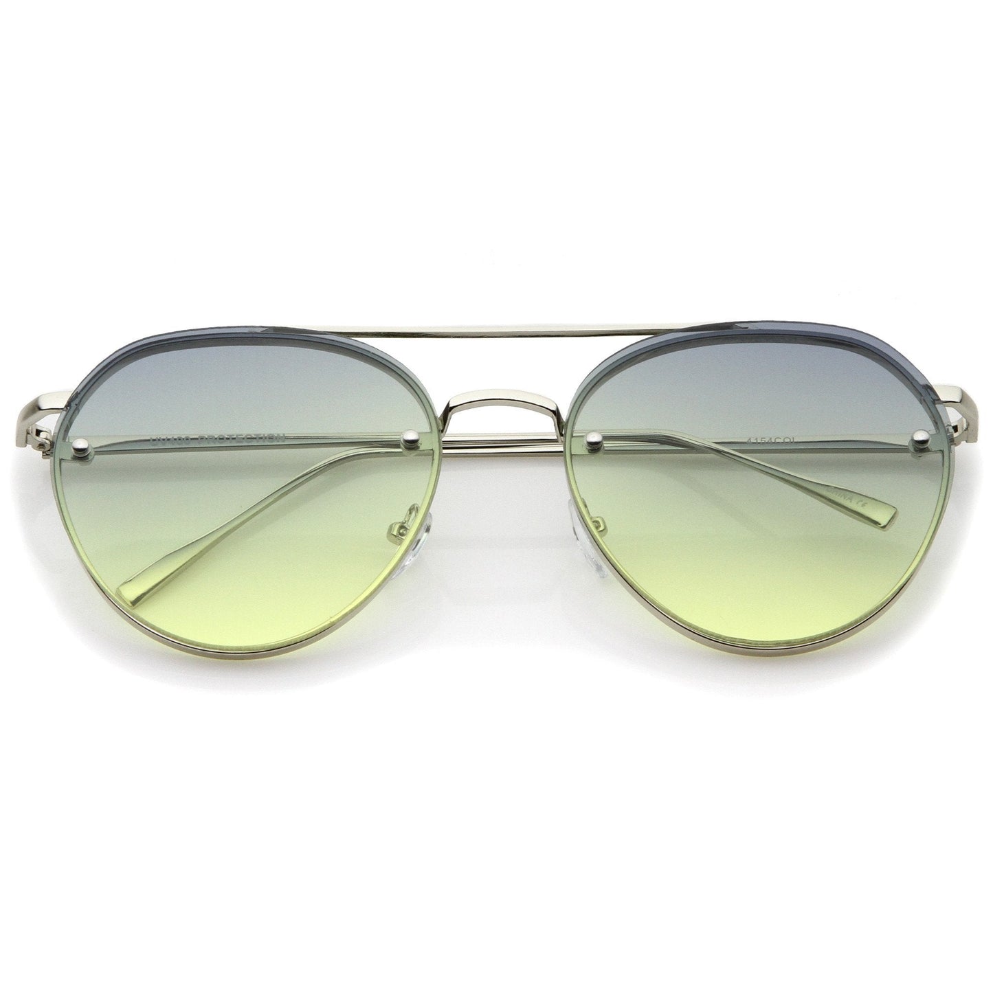 Retro Modern Gradient Flat Lens Aviator Sunglasses A824