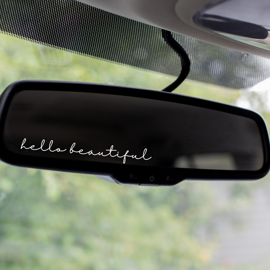 Hello Beautiful Style 1 Mirror Decal