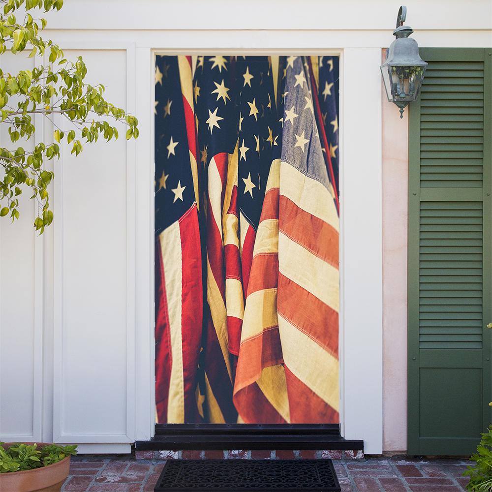 Hanging American Flags