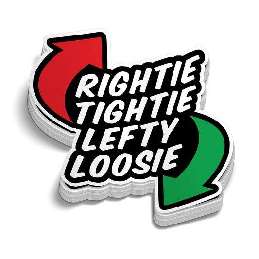 Rightie Tightie Hard Hat Decal