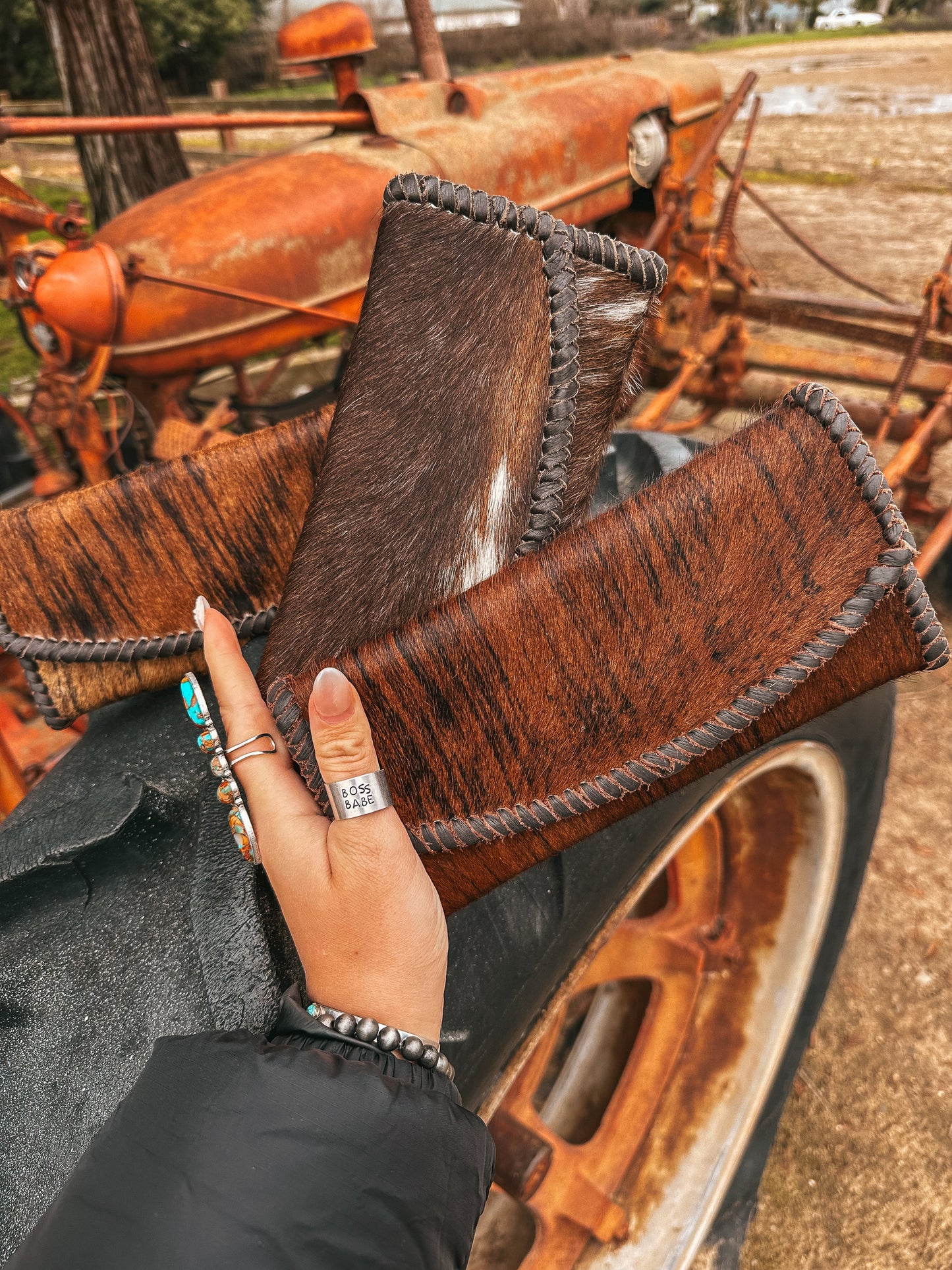 The Hazy Elva Wallet (Brown Leather ) a Haute Southern Hyde by Beth Marie Exclusive