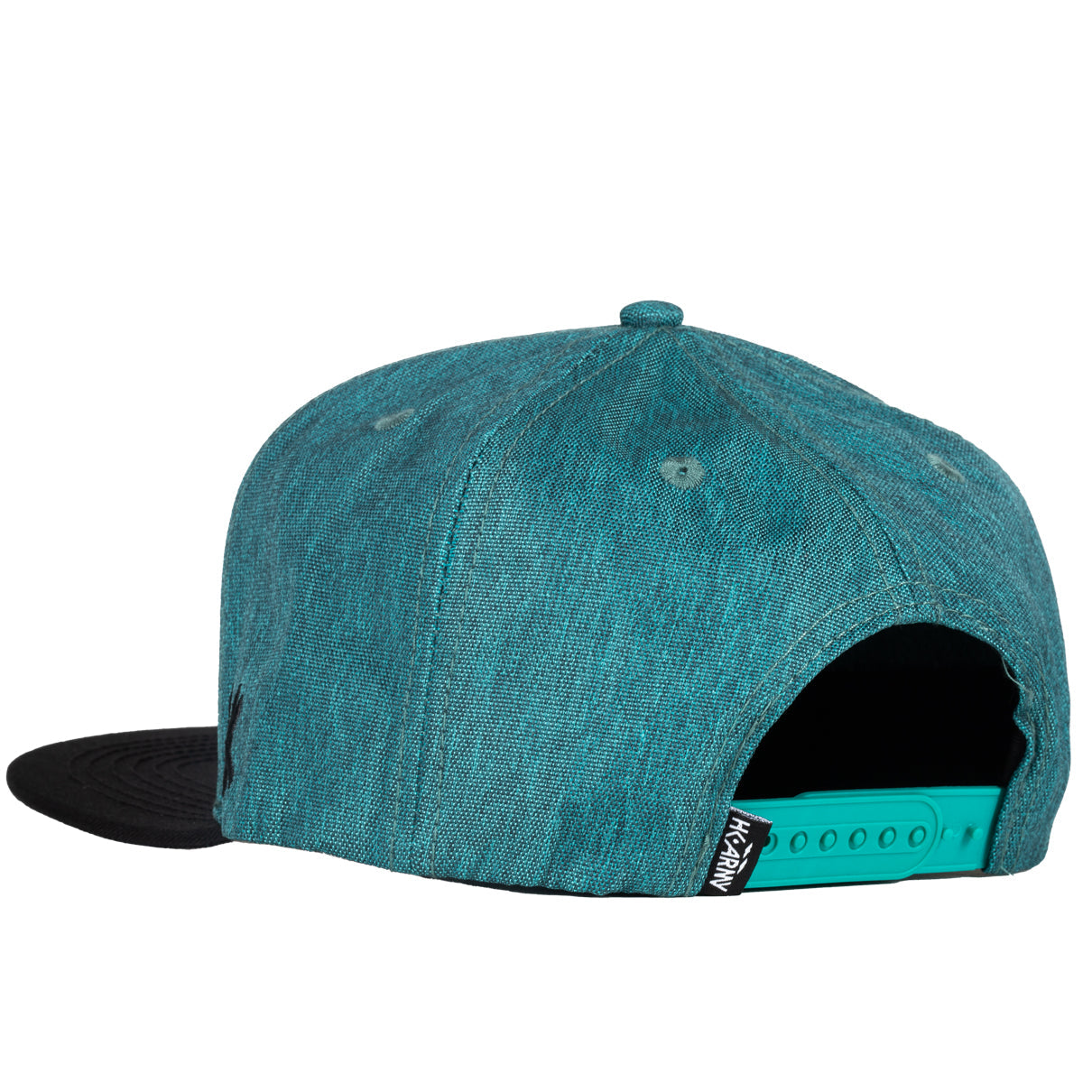 Clip Snapback Hat - Black/Teal