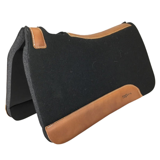 Black Contoured Felt Saddle Pad