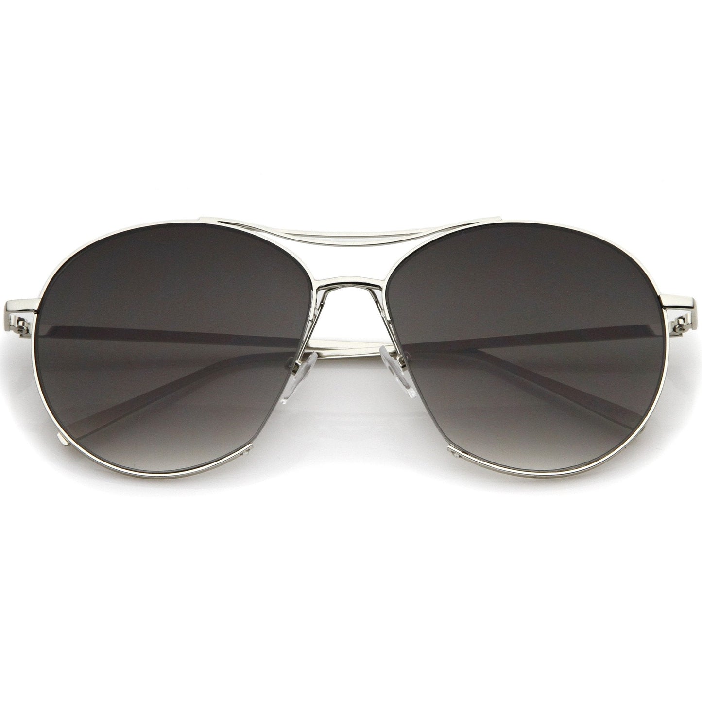 Oversize Thin Metal Flat Gradient Flat Lens Sunglasses A845