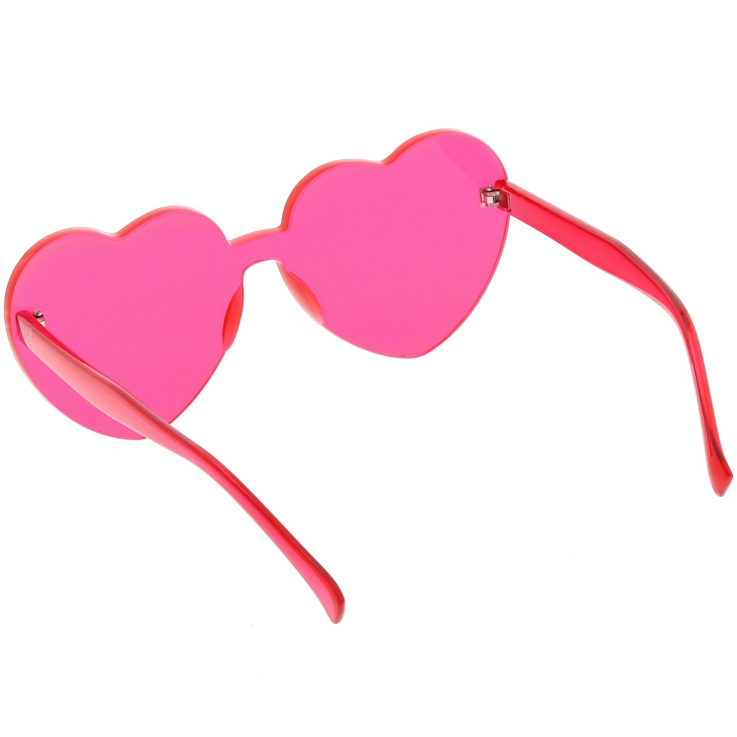 Women's Heart Shape Color Tone Monoblock Sunglasses C578