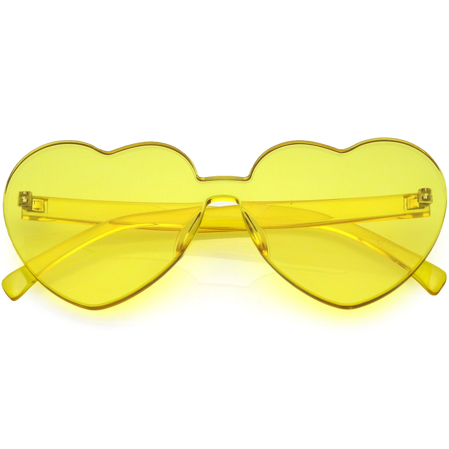 Women's Heart Shape Color Tone Monoblock Sunglasses C578