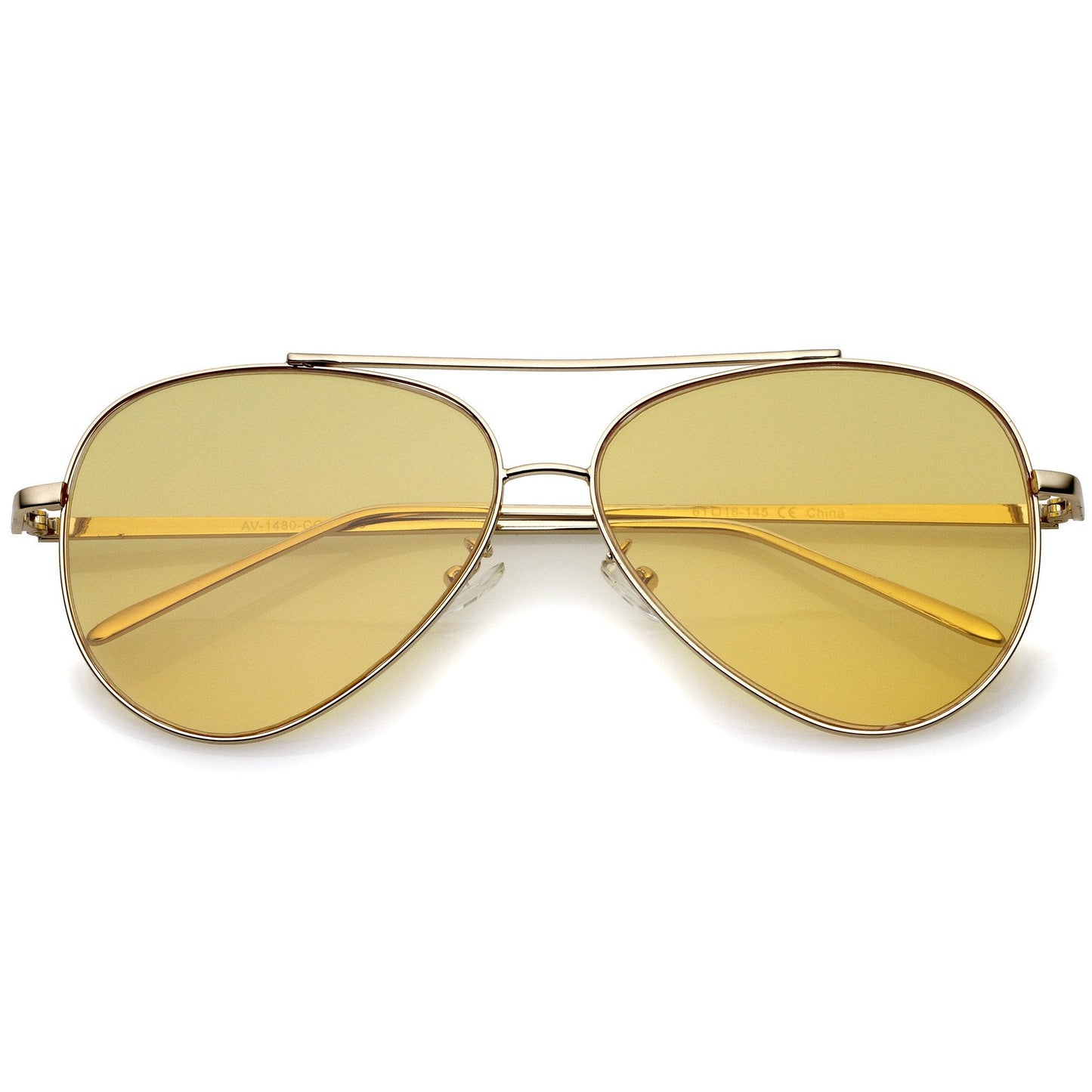 Retro Color Tone Color Flat Lens Aviator Sunglasses A967