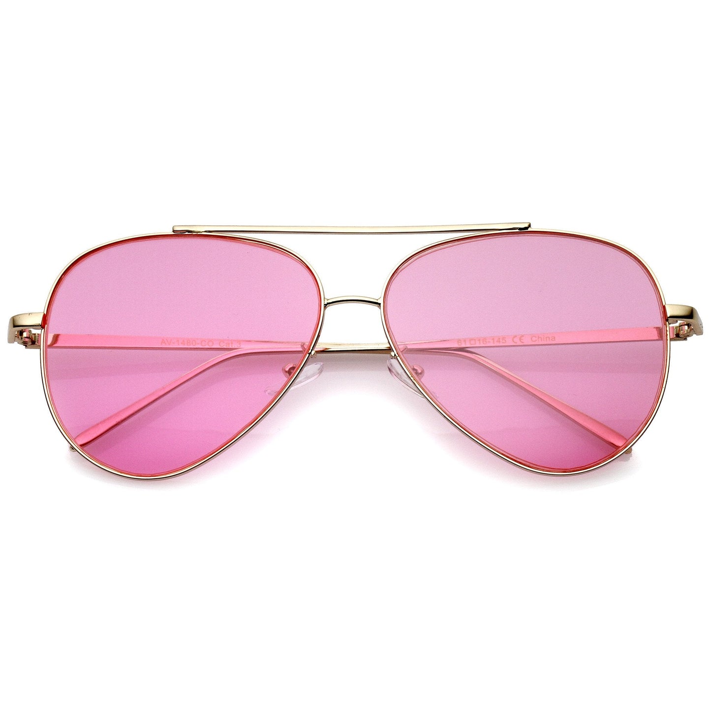 Retro Color Tone Color Flat Lens Aviator Sunglasses A967