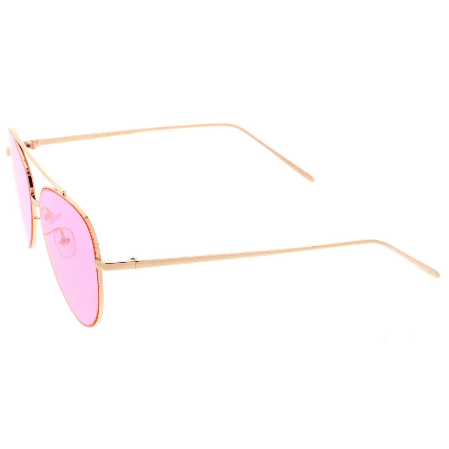 Retro Color Tone Color Flat Lens Aviator Sunglasses A967