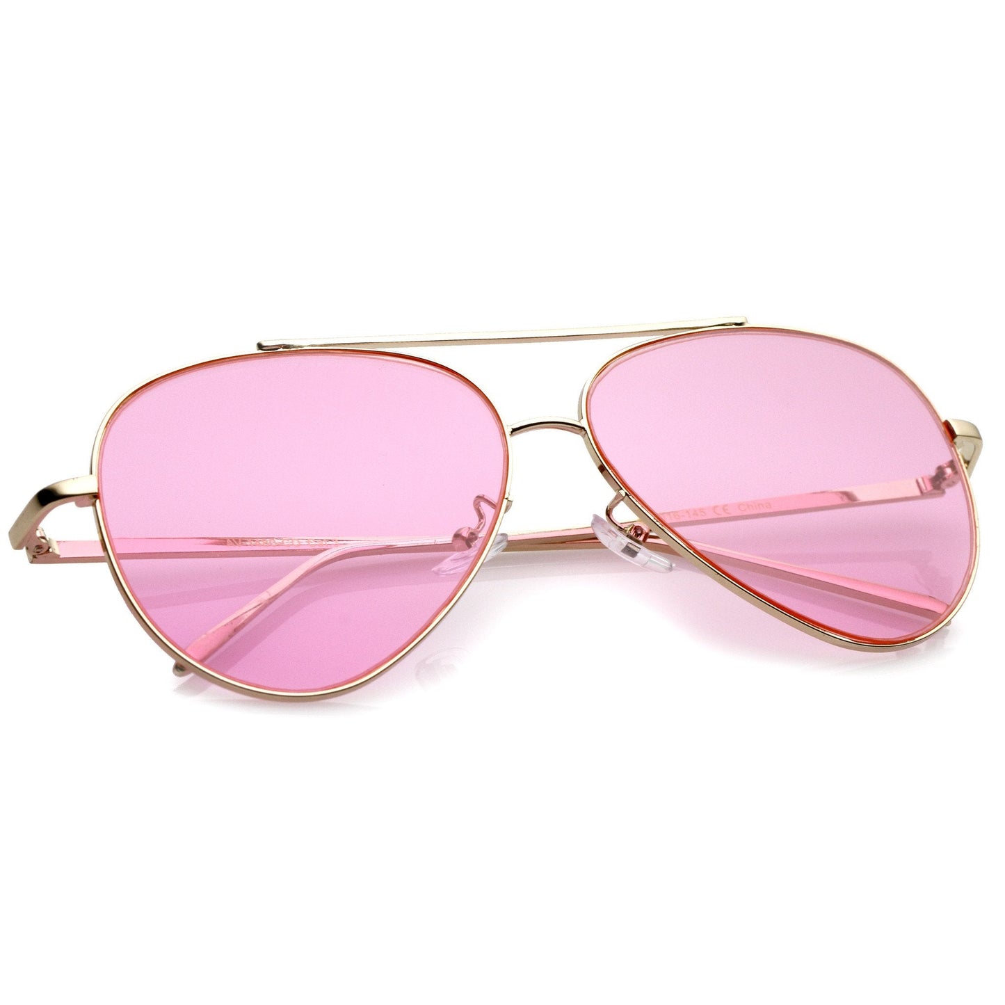 Retro Color Tone Color Flat Lens Aviator Sunglasses A967