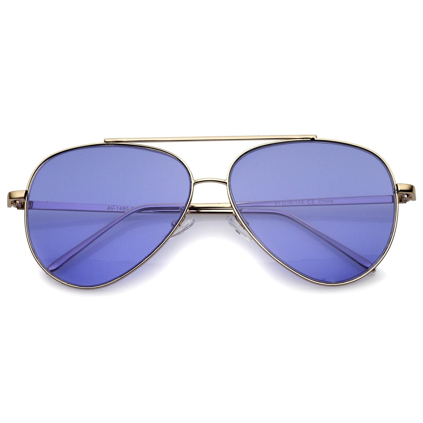 Retro Color Tone Color Flat Lens Aviator Sunglasses A967