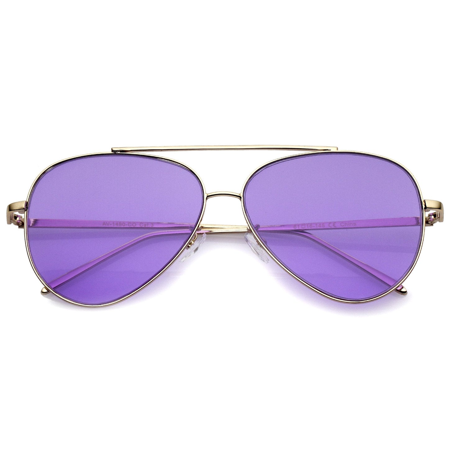 Retro Color Tone Color Flat Lens Aviator Sunglasses A967