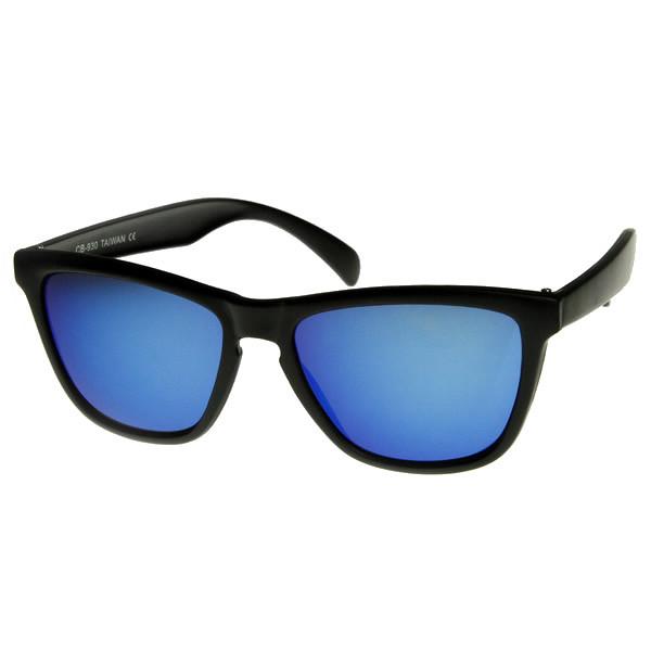 Rad Action Sports Mirrored Lens Horned Rim Sunglasses 8647