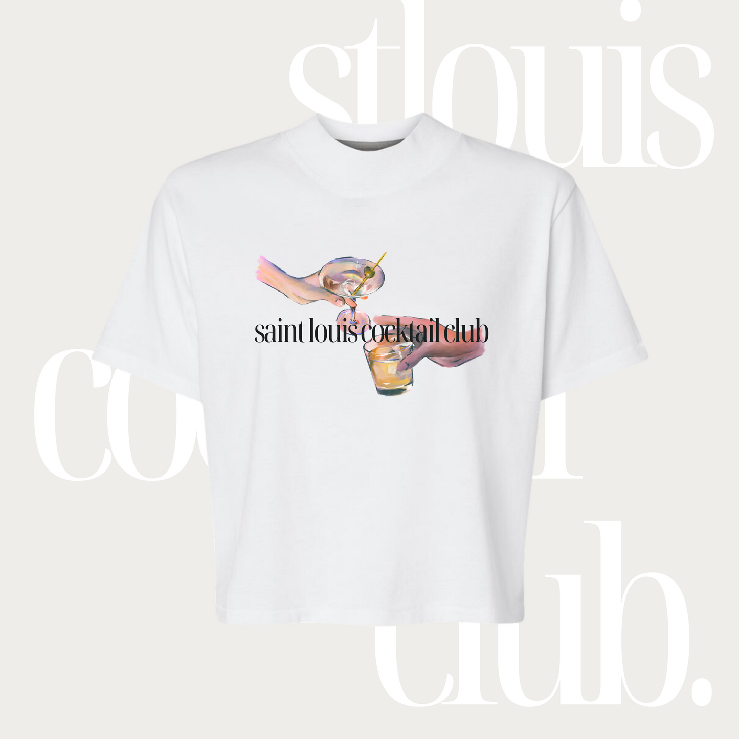 Cheers Saint Louis Cocktail Club Boxy Tee