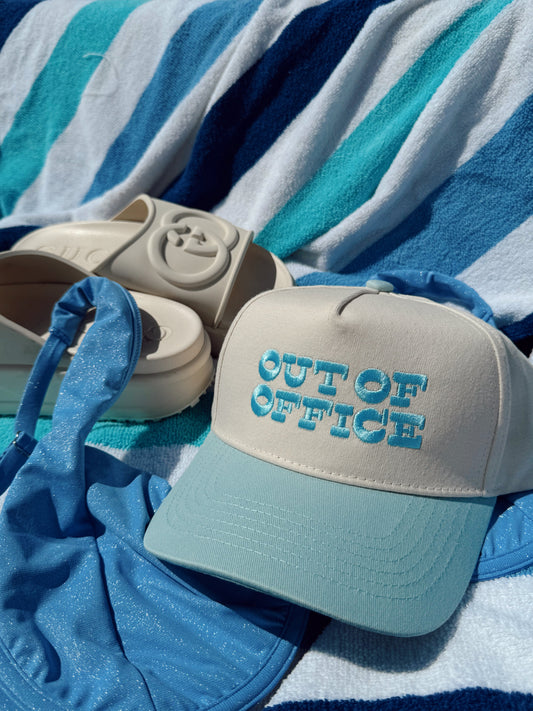 Out of Office - Baby Blue Vintage Trucker Hat