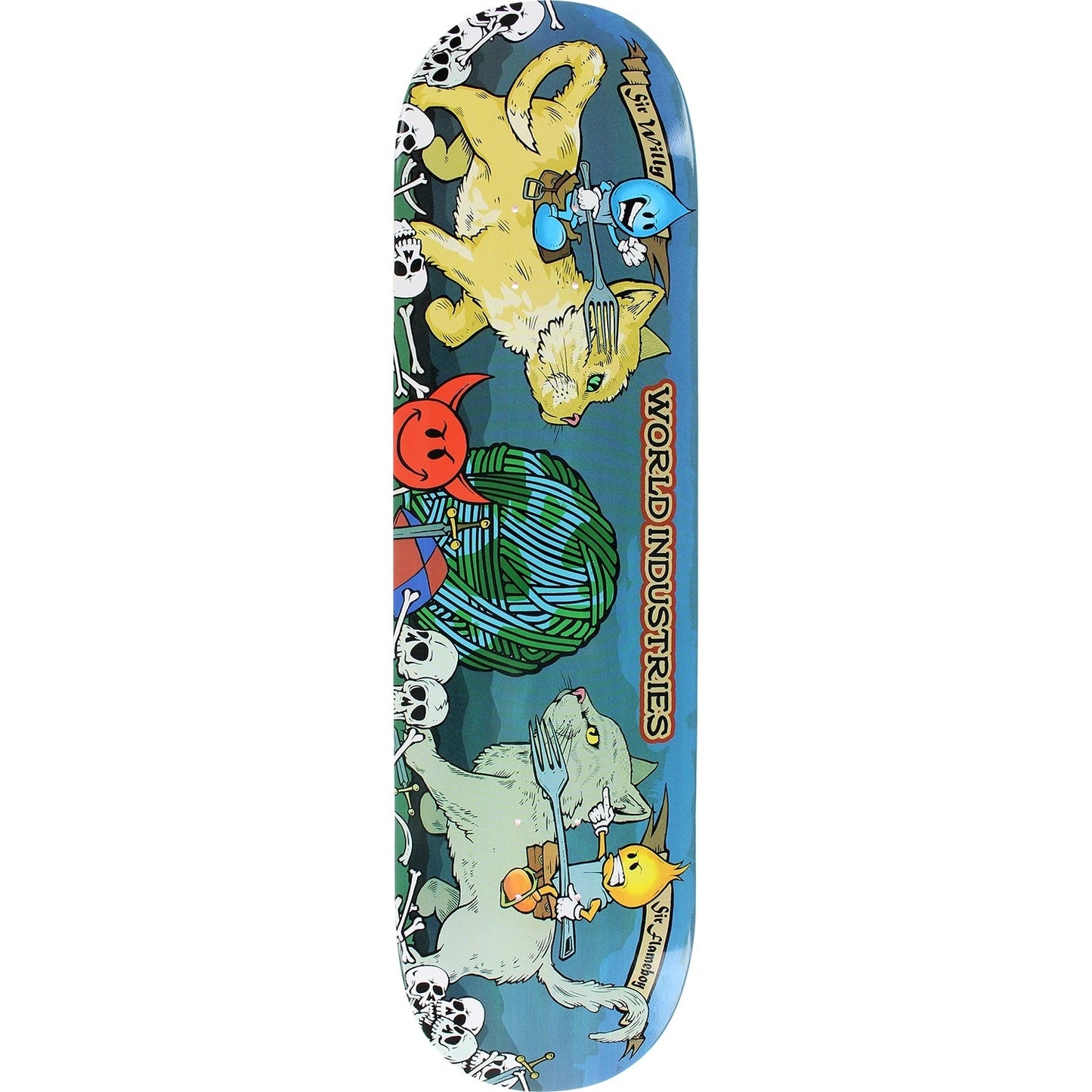 World Industries Cats Jousting Skateboard Deck - 8.25"