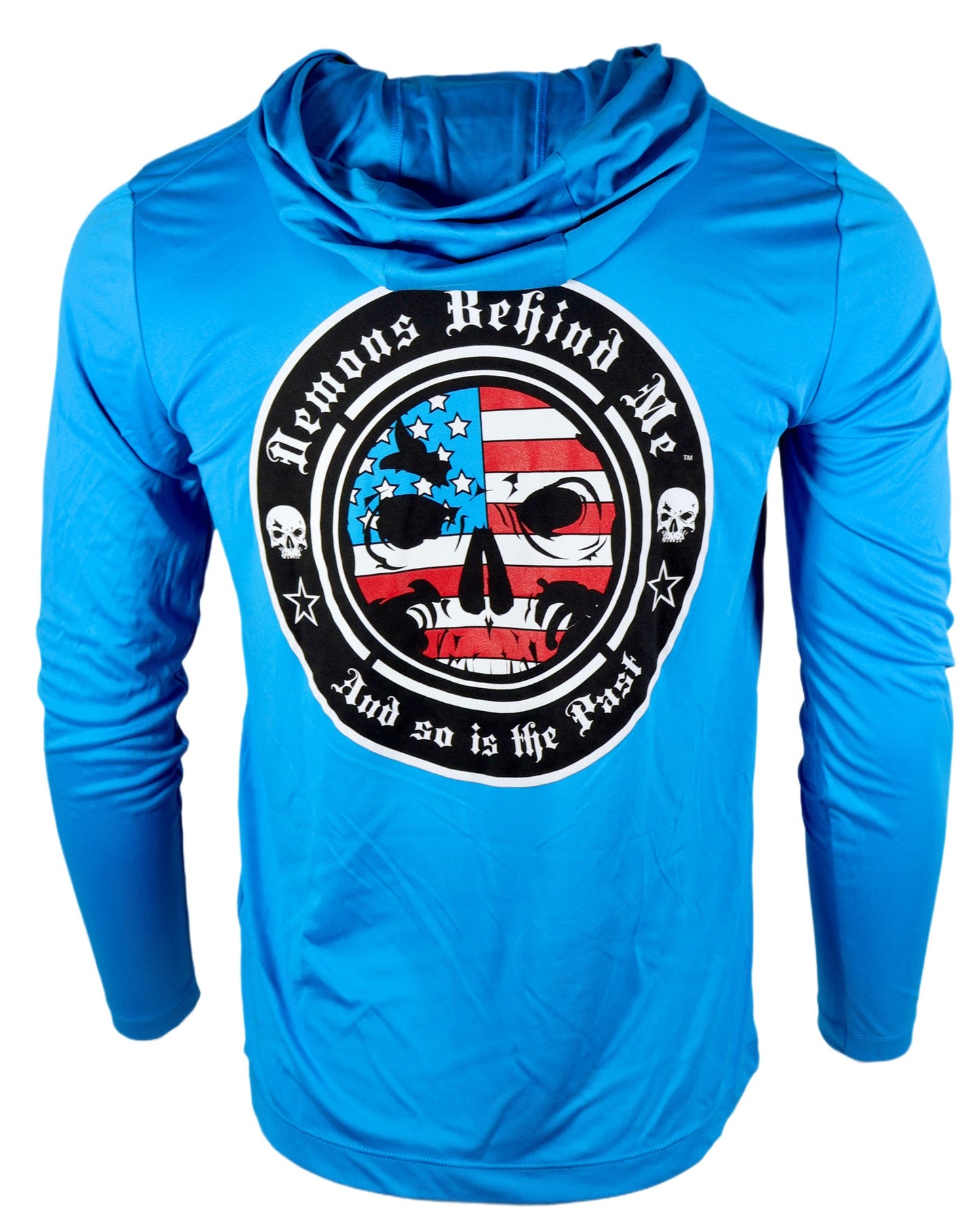 Unisex Blue Hooded Patriotic UV Long Sleeve