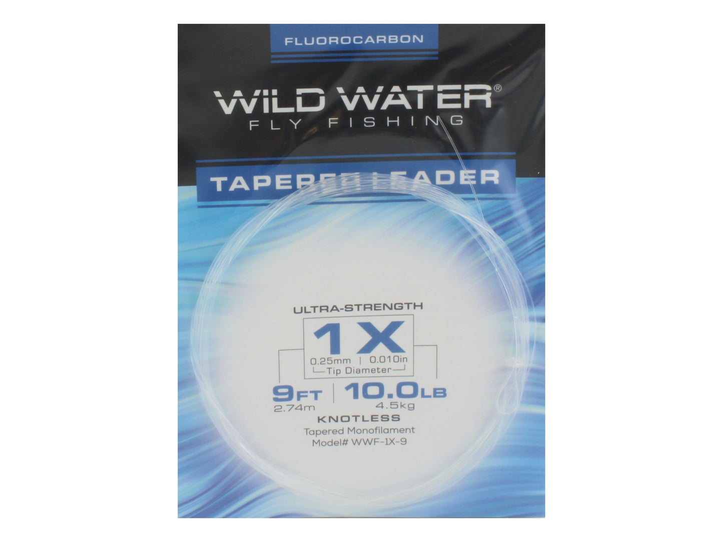 1X Fluorocarbon Leader, 9' | 3 Pack | Wild Water Fly Fishing