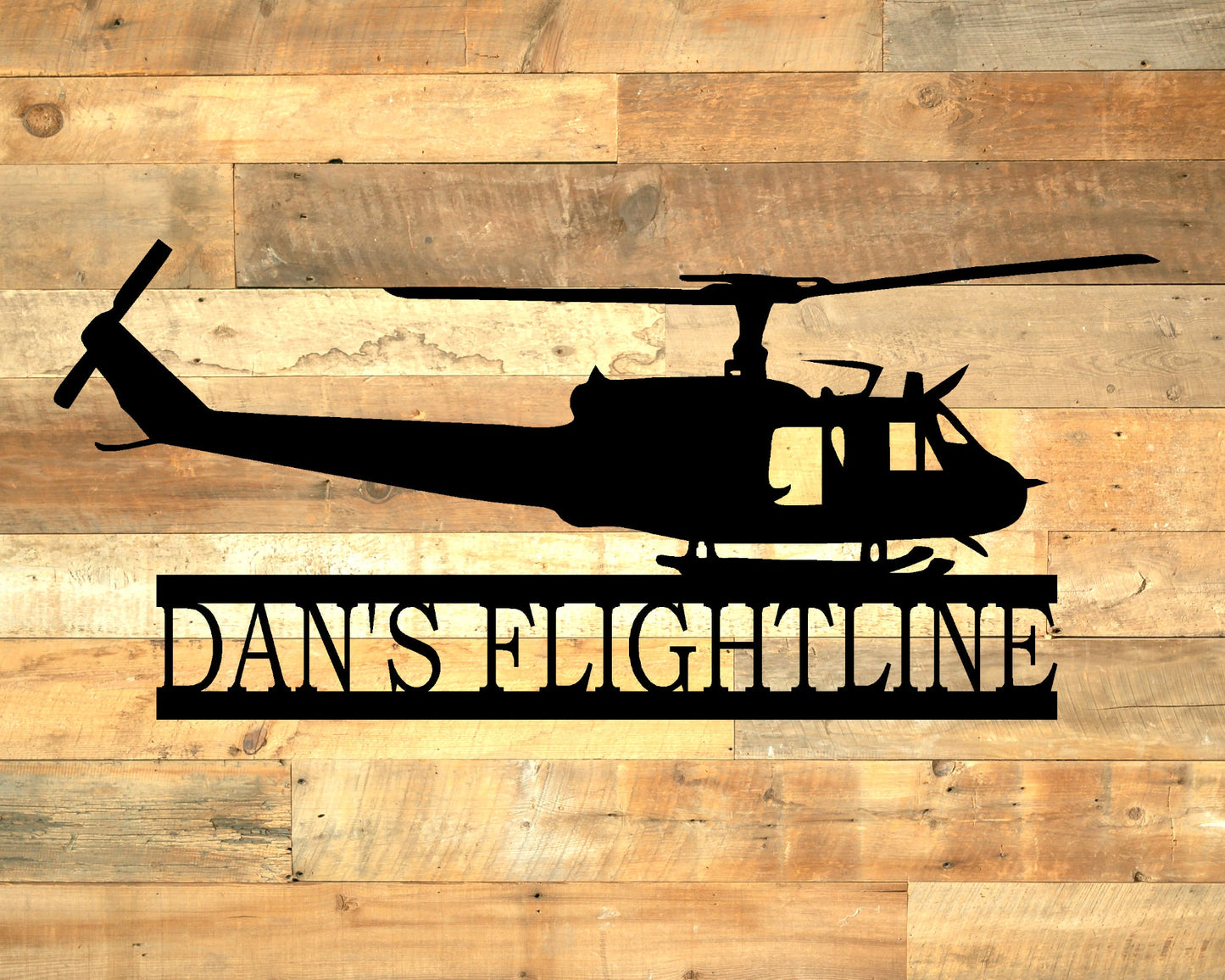 Helicopter Huey UH-1 Personalized Metal Sign