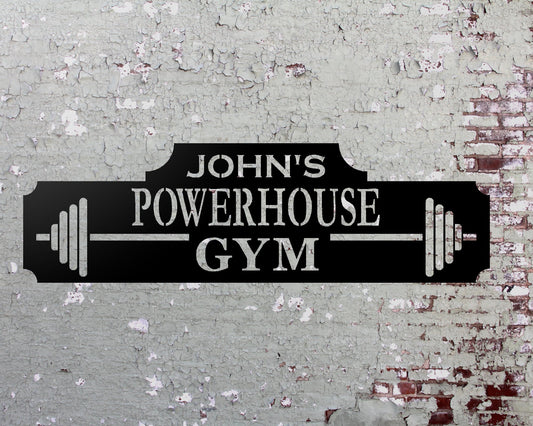 Gym Personalized Metal Sign