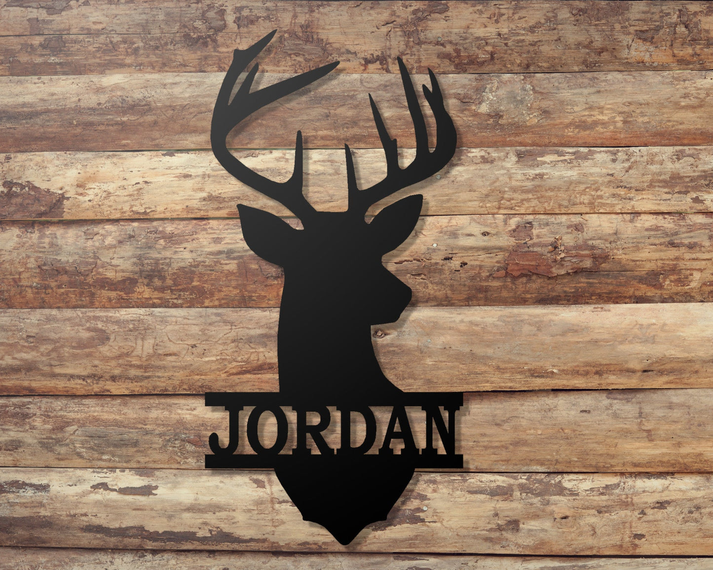 Deer Head Personalized Metal Sign