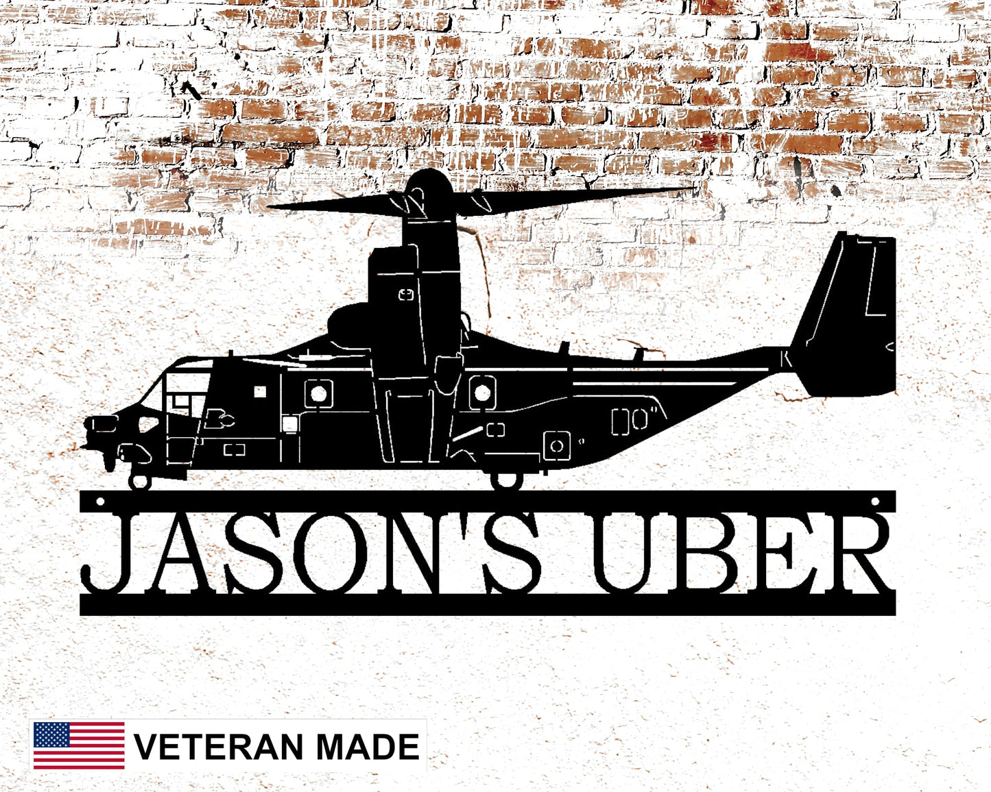 V-22 Osprey Aircraft Personalized Metal Sign