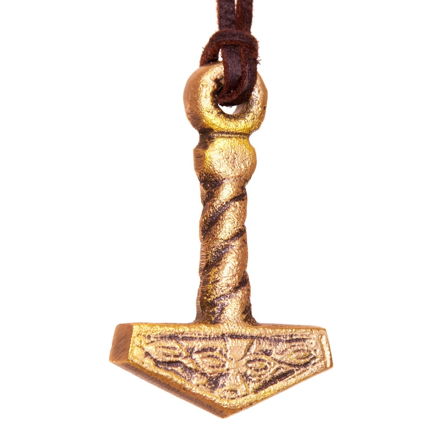 Brass Pendant - Mjolnir