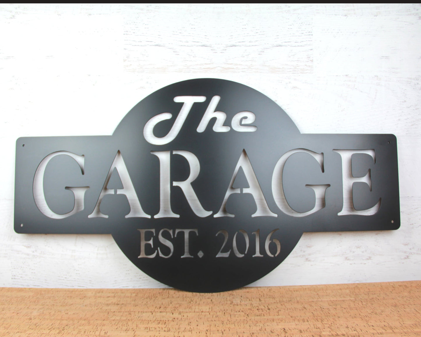 Garage Personalized Metal Sign with Name and EST. Date